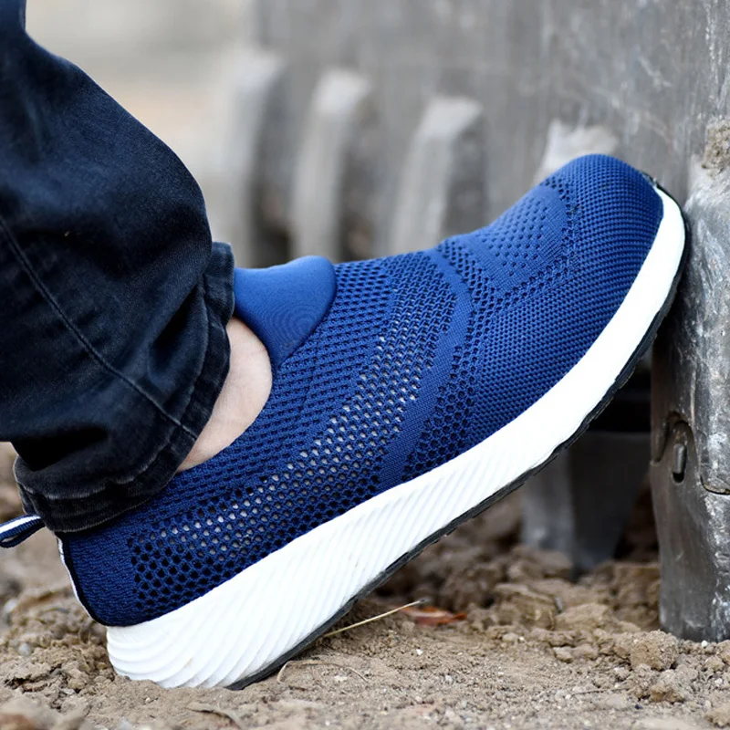 

Brand Work Safety Shoes Lightweight Steel Toecap Indestructible Shoes Men Women Work Safety Boots Breathable Male Shoes
