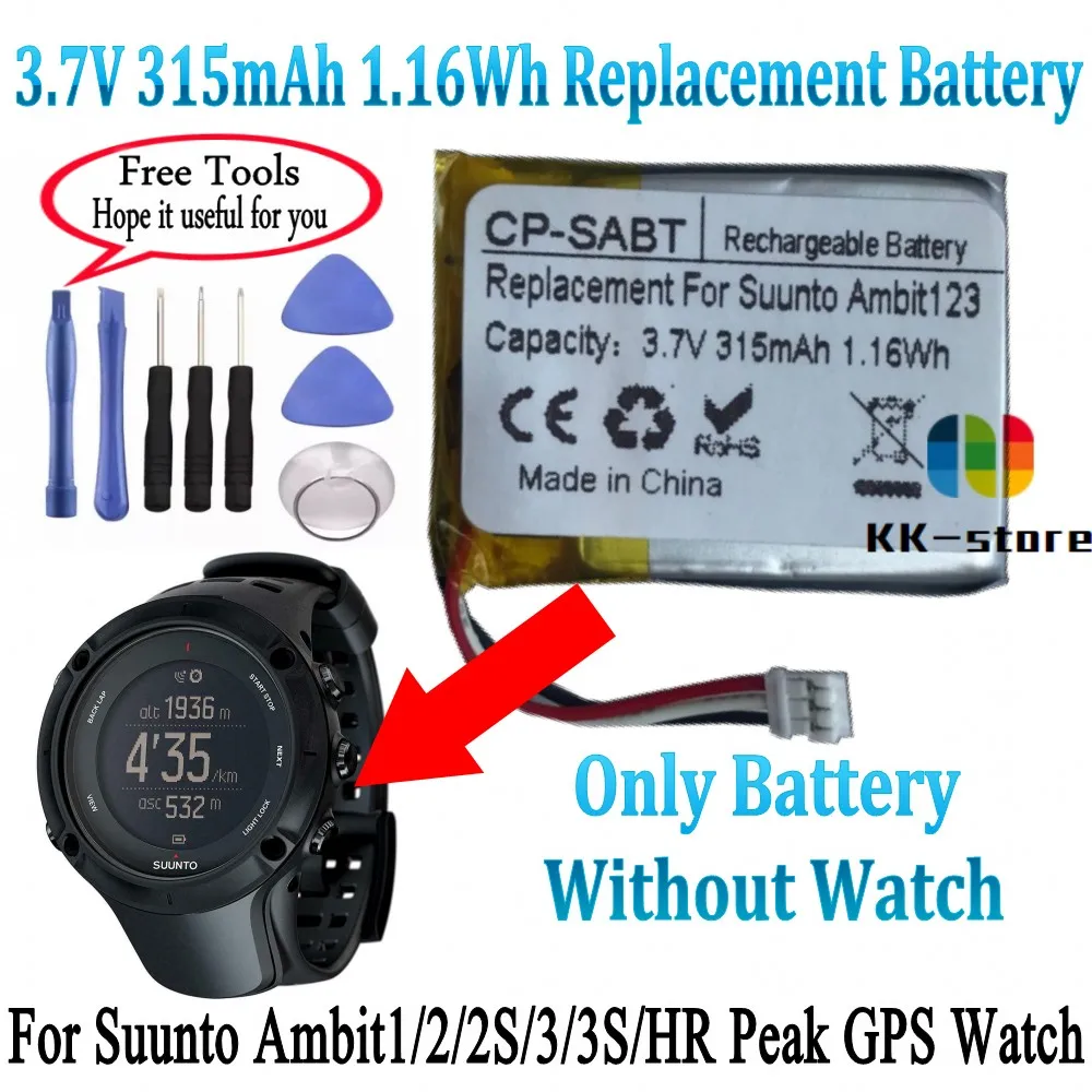 Для Suunto Ambit 1 2 3 2S HR пик gps часы аккумуляторная батарея 315mAh 1.16Wh|Перезаряжаемые