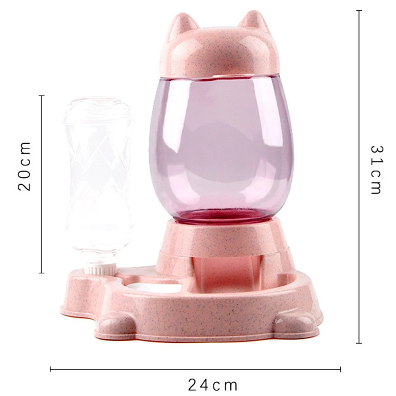 Pet Automatic Feeder Cat Dog Food Dispenser Water Drinking Bowl Feeding Pets Supplies | Дом и сад