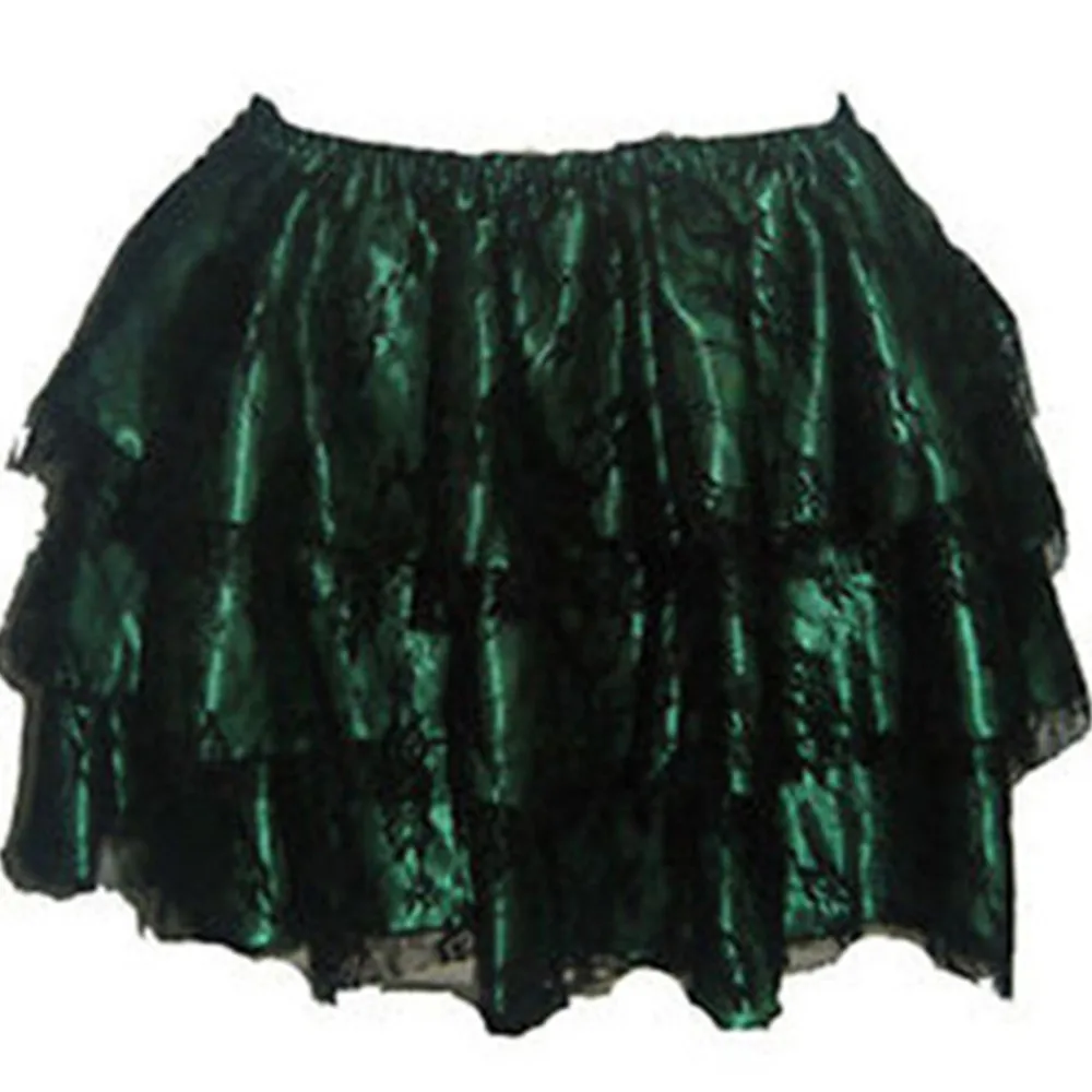 Женский многослойный корсет с рюшами соблазнительный бордовый оборками юбка для