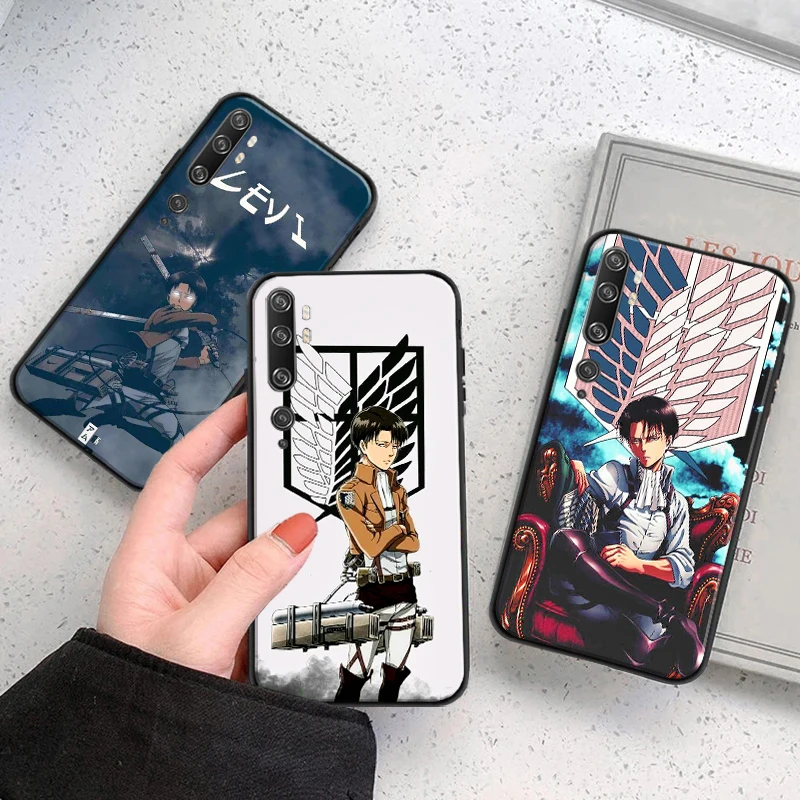 

Japanese Anime Attack On Titan Levi Phone Case For Xiaomi CC9 CC9e 10S 10 Pro Lite 11 11 Lite Pro Ultra Black Cover Coque
