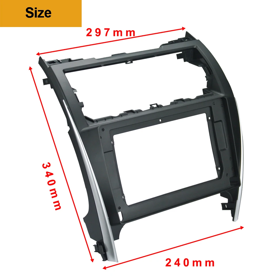 2Din Car DVD Frame Audio Fitting Adaptor Dash Trim Kits Facia Panel 10.1inch For Toyota Camry 2012-2014 Double Din Radio Player |