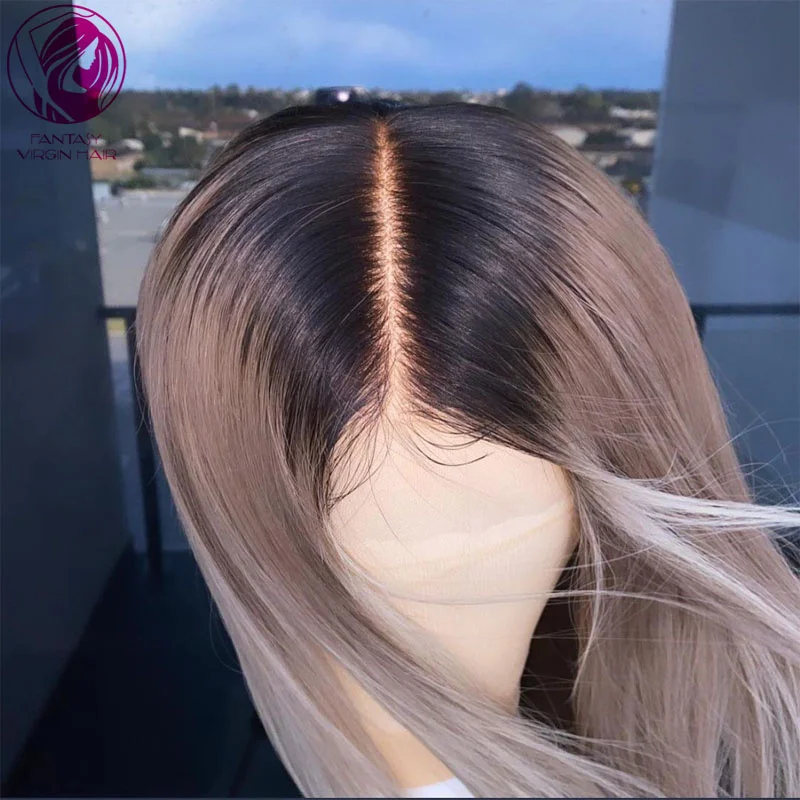 

Ash Blonde Lace FRont Wig 13x4/13x6 Silky Straight Human Hair Wigs Brazilian Remy Hair Transparent Long Part 8"-28" 150% 180%