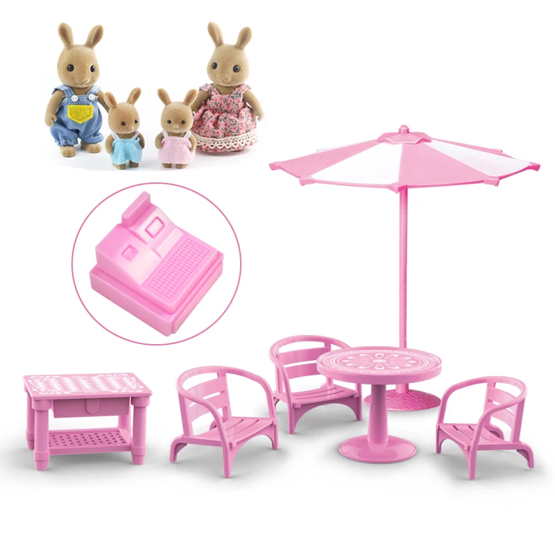 Уличное кафе 1/12 набор сделай сам для семейного с лесными животными Медведь