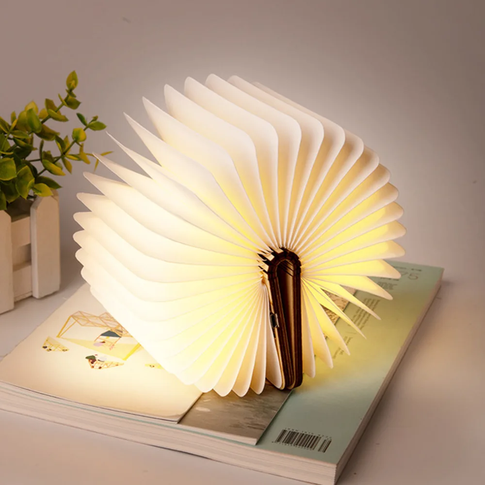 

New LED Creative Book Night Light USB Rechargeable Bedside Lamp Eye Protecting Children's Reading Lamp Nice Decorative Book Lamp