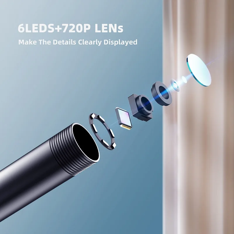 AN100 эндоскоп Камера 5 мм объектив 3IN1 Тип c Android USB инспекционный видеоэндоскоп с 6