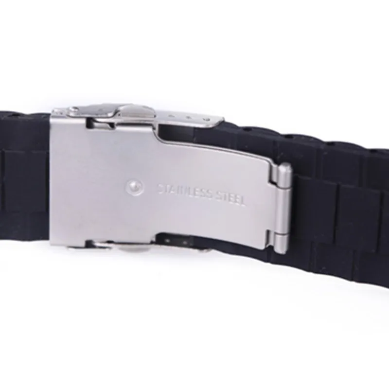 Спортивный водонепроницаемый складной ремешок с пряжкой в полоску 18/20/22/24 мм