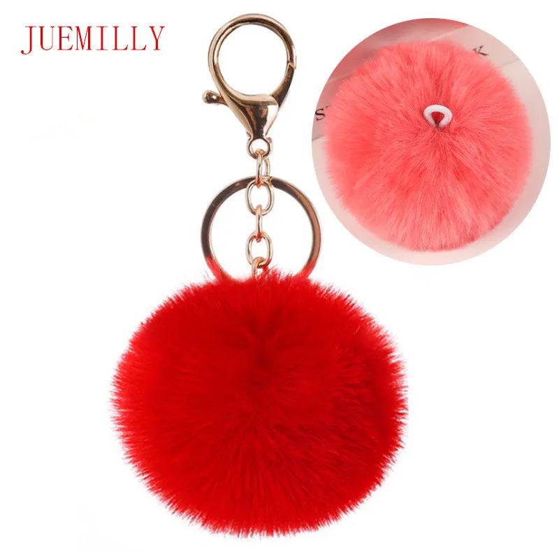 

Fashion Artificial Rabbit Hair Ball Keychain Key Ring Women Bag Pendant Jewelry
