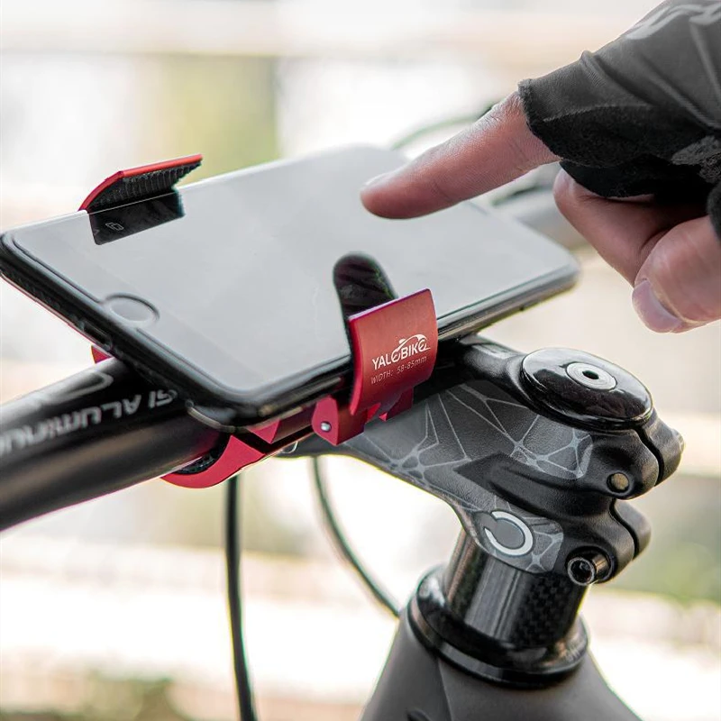 aluminum alloy round bike mobile phone holder adjustable bicycle phone holder non slip mtb phone stand cycling accessories free global shipping