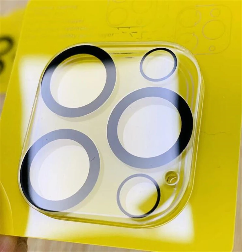 50PCS For IPHONE 13 12 pro max 11 Pro Max 13 mini TOP 3D Full Covered Clear Back Camera lens Tempered Glass screen protector