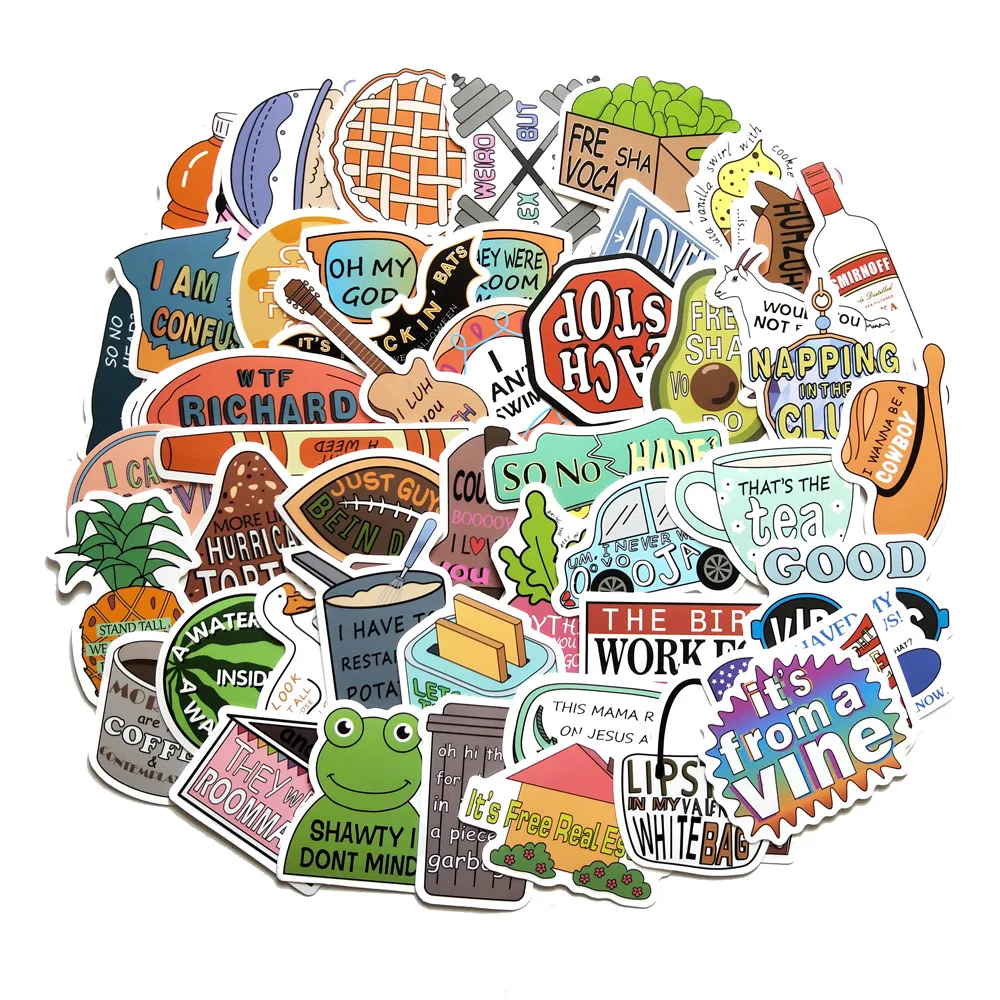 

50pcs 2022 Botany letters Matte material cartoon small fresh Stickers for Mobile Phone Laptop Luggage Skateboard Bike Car