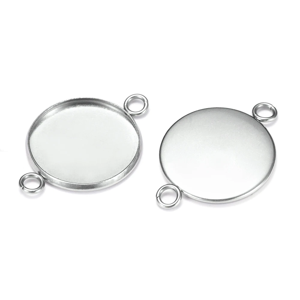 Коннектор из нержавеющей стали плоское круглое звено 1/1 двойная петля основа для