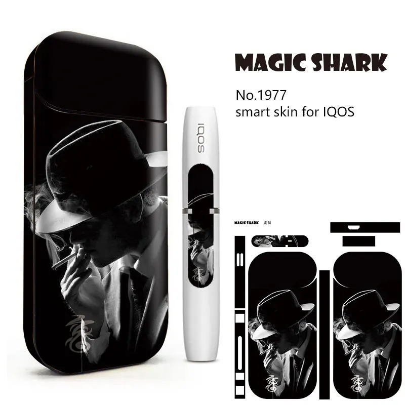Чехол Magic Shark для IQOS ПВХ черно белый чехол накладка 2 4 Plus электронная