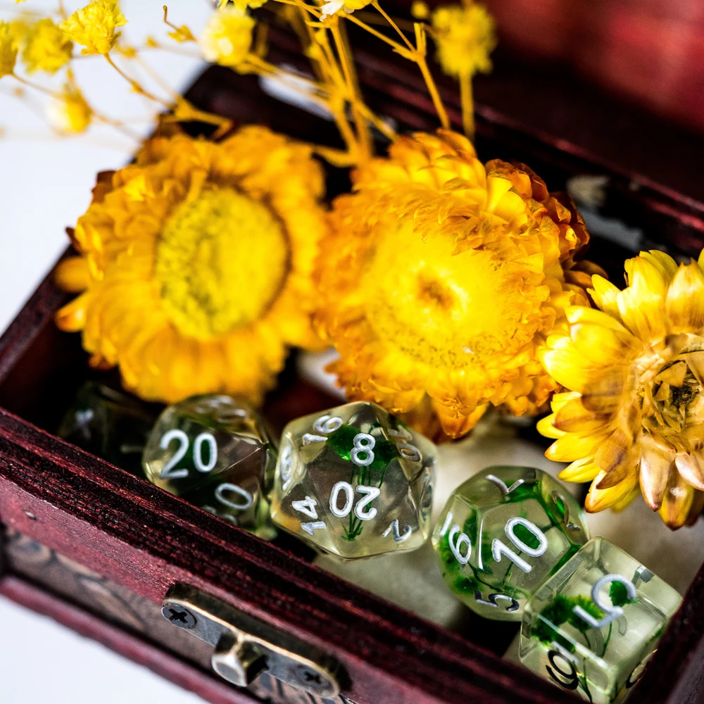 7 шт./компл. Цветочные игральные кости DND D & D4 D6 D8 D10 % D12 D20 многогранные игры Набор