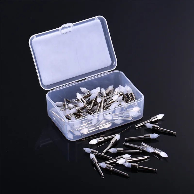 100 шт остроконечные зубные нейлоновые полировальные пророчественные щетки для