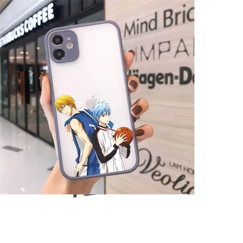 

Japan anime basketball Kurokos Basket Phone Cases matte transparent For iphone 7 8 11 12 plus mini x xs xr pro max cover
