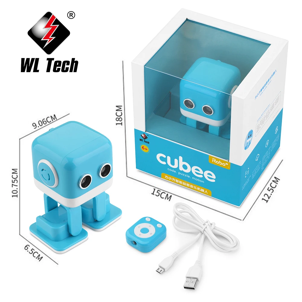 Cubee RC робот Smart Robo Bluetooth динамик Музыкальные Танцы Роботизированные Игрушки Atrractive светодиодный стол для лица подарок жесты
