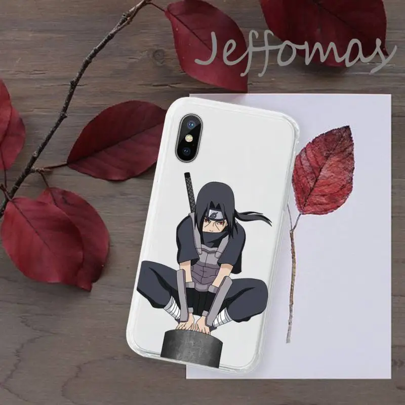 

Japan Anime Naruto Sasuke Phone Case Transparent soft For iphone 5 5s 5c se 6 6s 7 8 11 12 plus mini x xs xr pro max