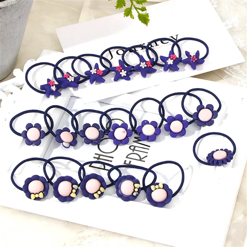 Милые повязки на голову для девочек в упаковке 20 шт./компл. Мультяшные резинки