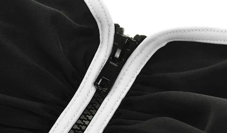 Для женщин Одна деталь Плавание одежда встроенный чашки на молнии спереди