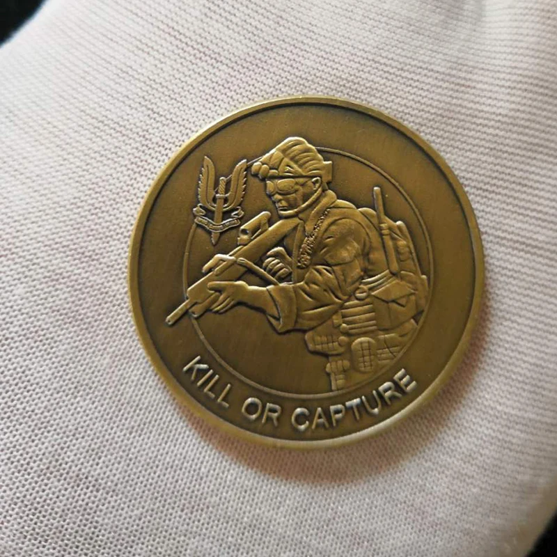 British Army SAS Sniper Bronze Commemorative Coin Who Dares Wins Special Air Service Military Challenge Collectibles Gifts | Дом и сад