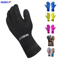 hisea diving gloves 3mm neoprene gloves anti slip cold warm handguards scratch resistant diving gloves diving equipment
