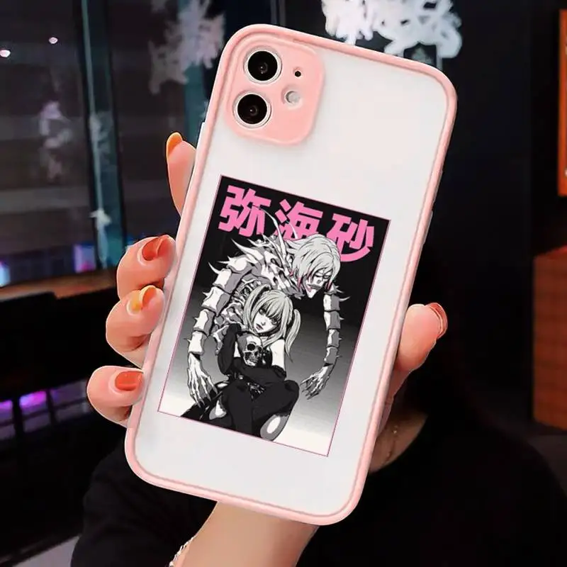 

rem and misa death note Phone Case Matte For iPhone 12 Mini 11 Pro XR XS Max 7 8 Plus X Hard PC Back Cover