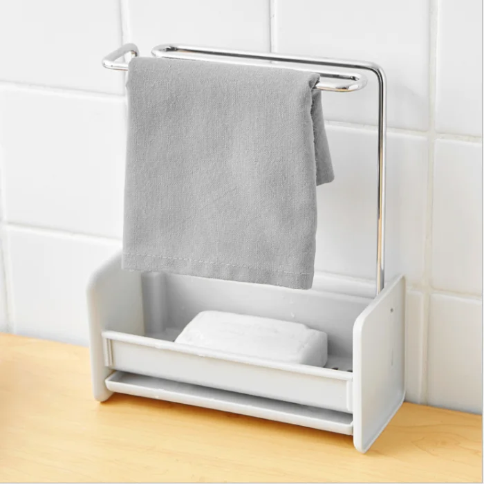 

Kitchen Stainless Steel Storage Holders Draining Sink Sponge Clean Ball Towel Shelf Classification Rack Organization