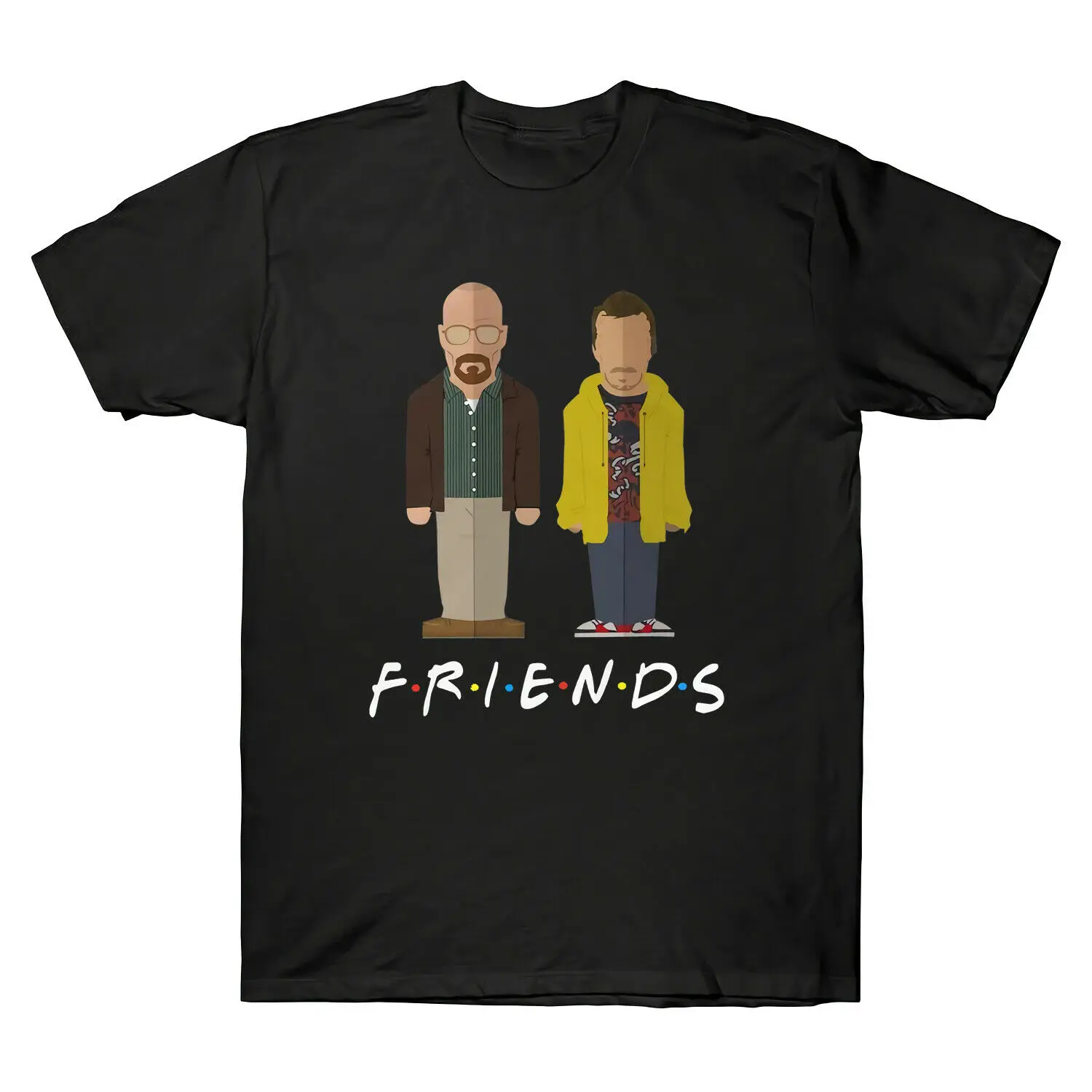 

Забавная винтажная Мужская футболка во все тяжкие с Уолтером и Джесси, черные футболки, мужская уличная одежда в стиле Харадзюку
