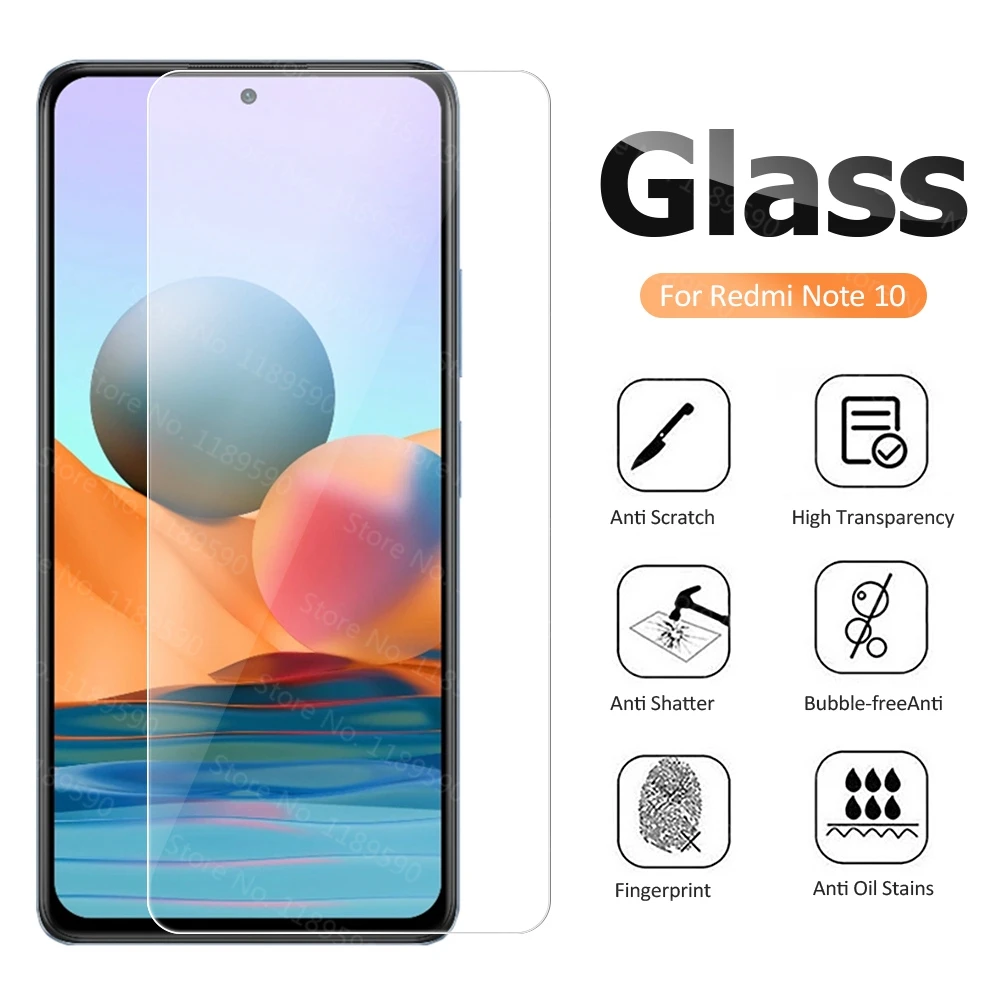 Защитное стекло для Xiaomi Redmi Note 10 Pro Max 10S 9 8 7 9S 8T 3 шт. | Мобильные телефоны и