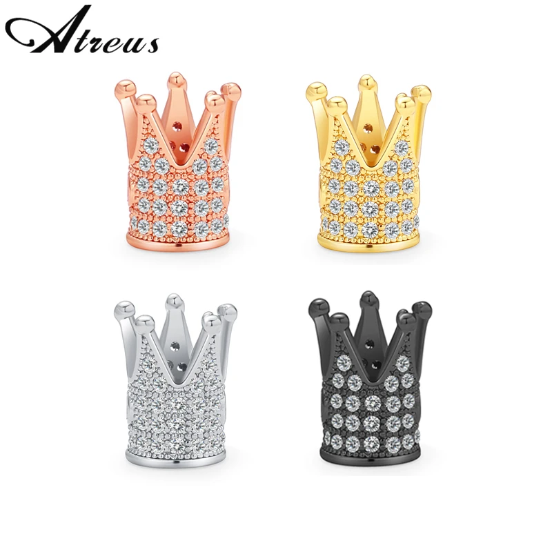 Медная Корона 3 шт./лот шапочки подвески бусины металлические микрозакрепки