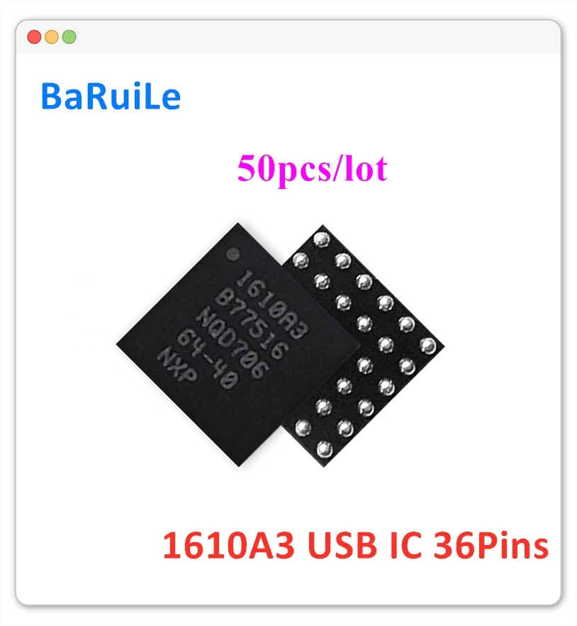BaRuiLe 50 шт. 1610A3 U2 зарядная плата iC для iPhone 6 6S и Plus SE зарядное устройство ic чип 36Pin на