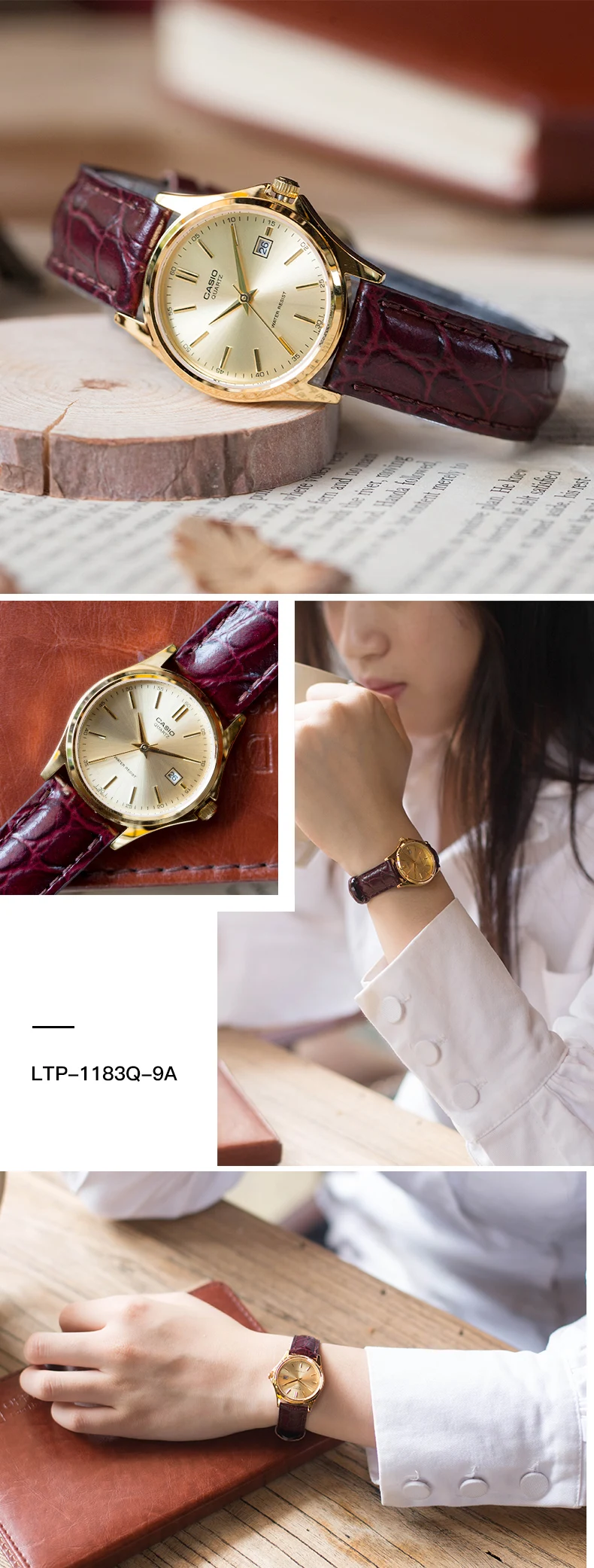 Casio Часы Женские Простые Модные маленькие кварцевые женские часы LTP-1183A-7A