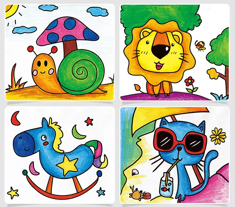 Новые детские милые животные креативные игрушки для рисования раскрашивающиеся