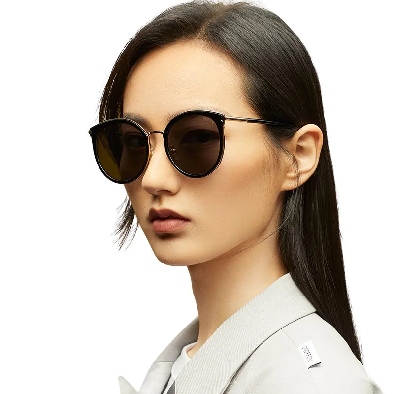 

PARZIN роскошные солнцезащитные очки для женщин, брендовые дизайнерские винтажные Круглые Солнцезащитные очки больших размеров для женщин, н...