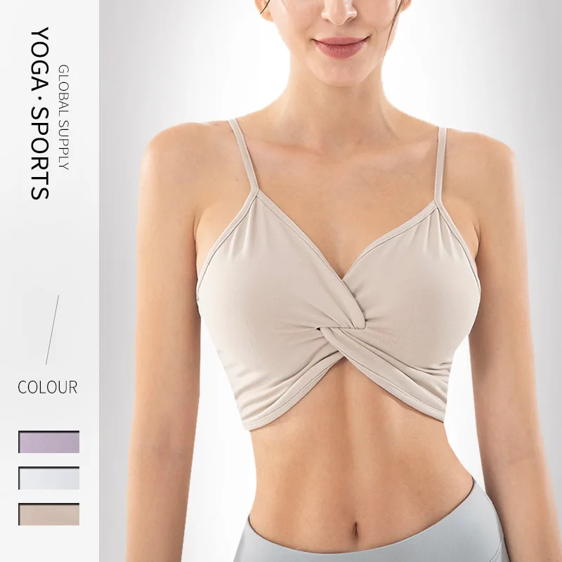 

Спортивный бюстгальтер, дышащий Топ, противоударный бюстгальтер пуш-ап с перекрестной спинкой для тренировок, женский бюстгальтер для трен...