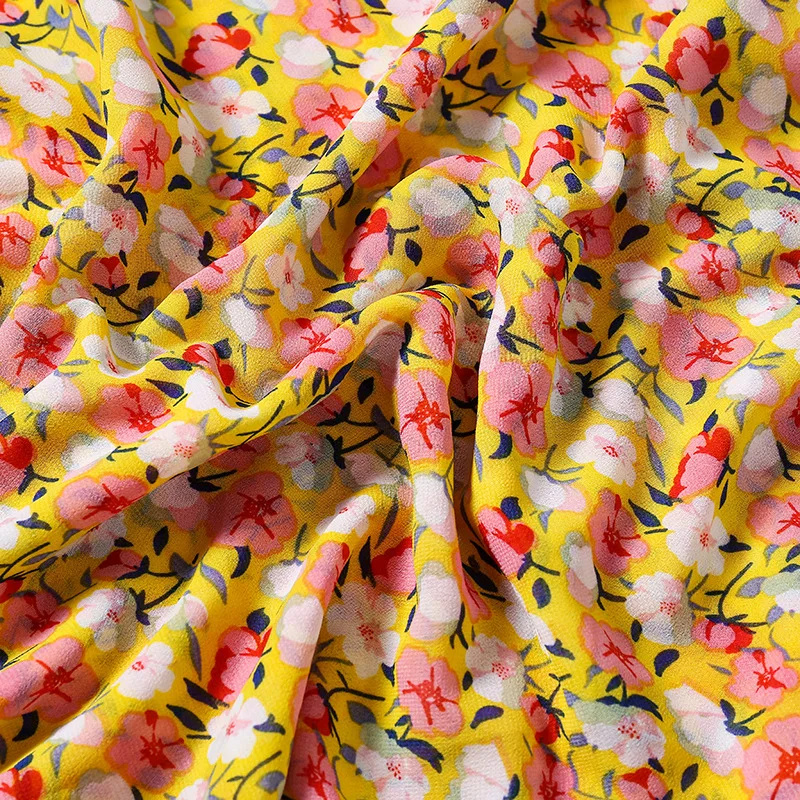 Распродажа ткань для платья шитья сделай сам шифоновая материал с принтом