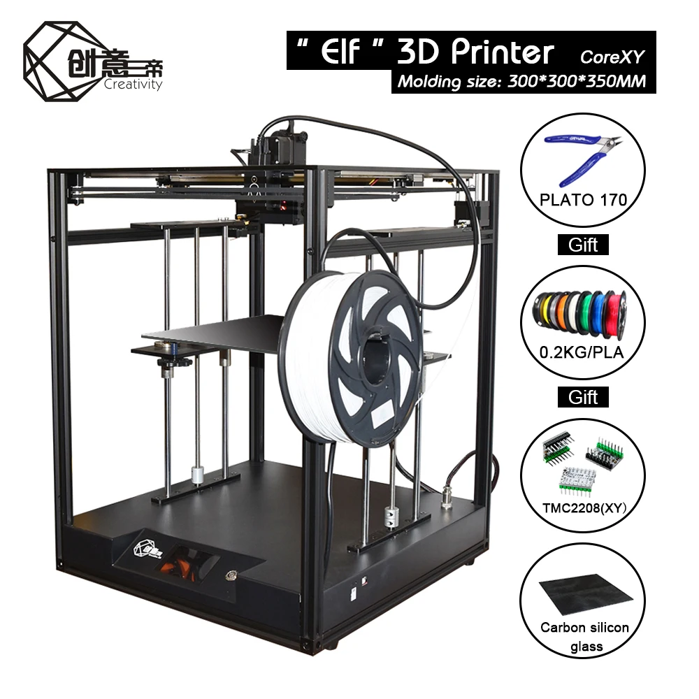 Набор для 3D принтера Corexy принтер ELF сделай сам магнитная наклейка возобновление