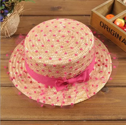 Летняя соломенная шляпа для родителей и детей девочек маленьких принцесс