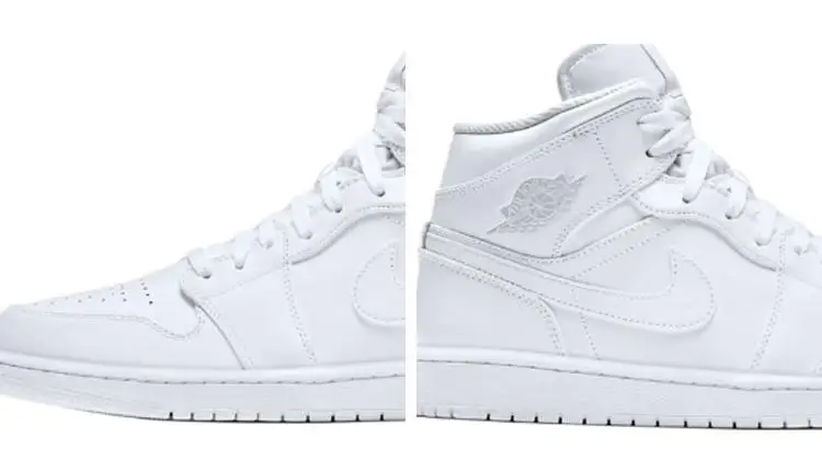 

Classic Air AJ 1 Mid White Original Men's Basketball Sneakers Unisex Women Breathable Air AJ 1 Mid White