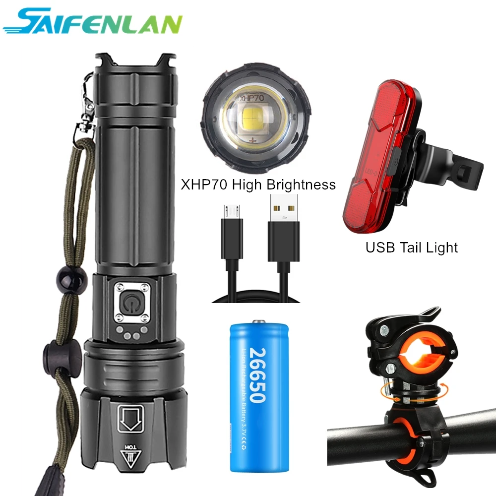 Велосипедный фонарь высокой мощности xhp70 светодиодный велосипедный