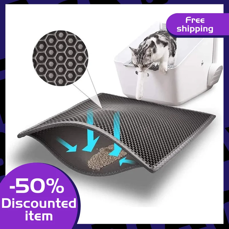 Коврик для кошачьего туалета двухслойный коврик 2021 | Дом и сад