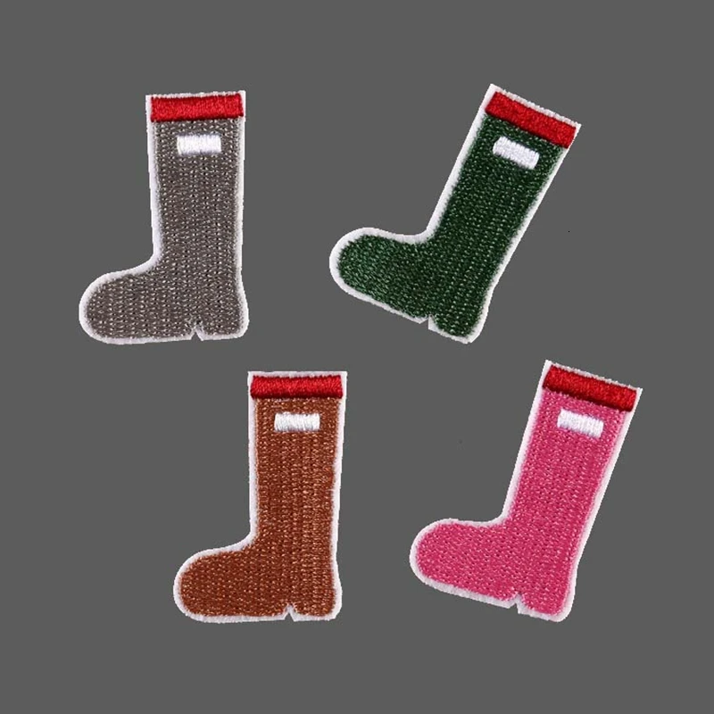 Мультяшные цветные Аппликации одежда футболка женские рождественские носки