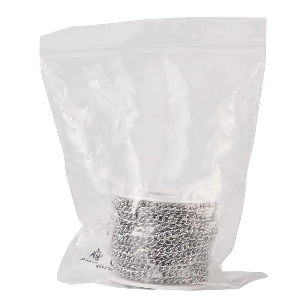 about 10m/roll 304 Stainless Steel Unwelded Curb Chains 5x3.5x1mm for bracelet necklace jewelry DIY making accessories | Украшения и