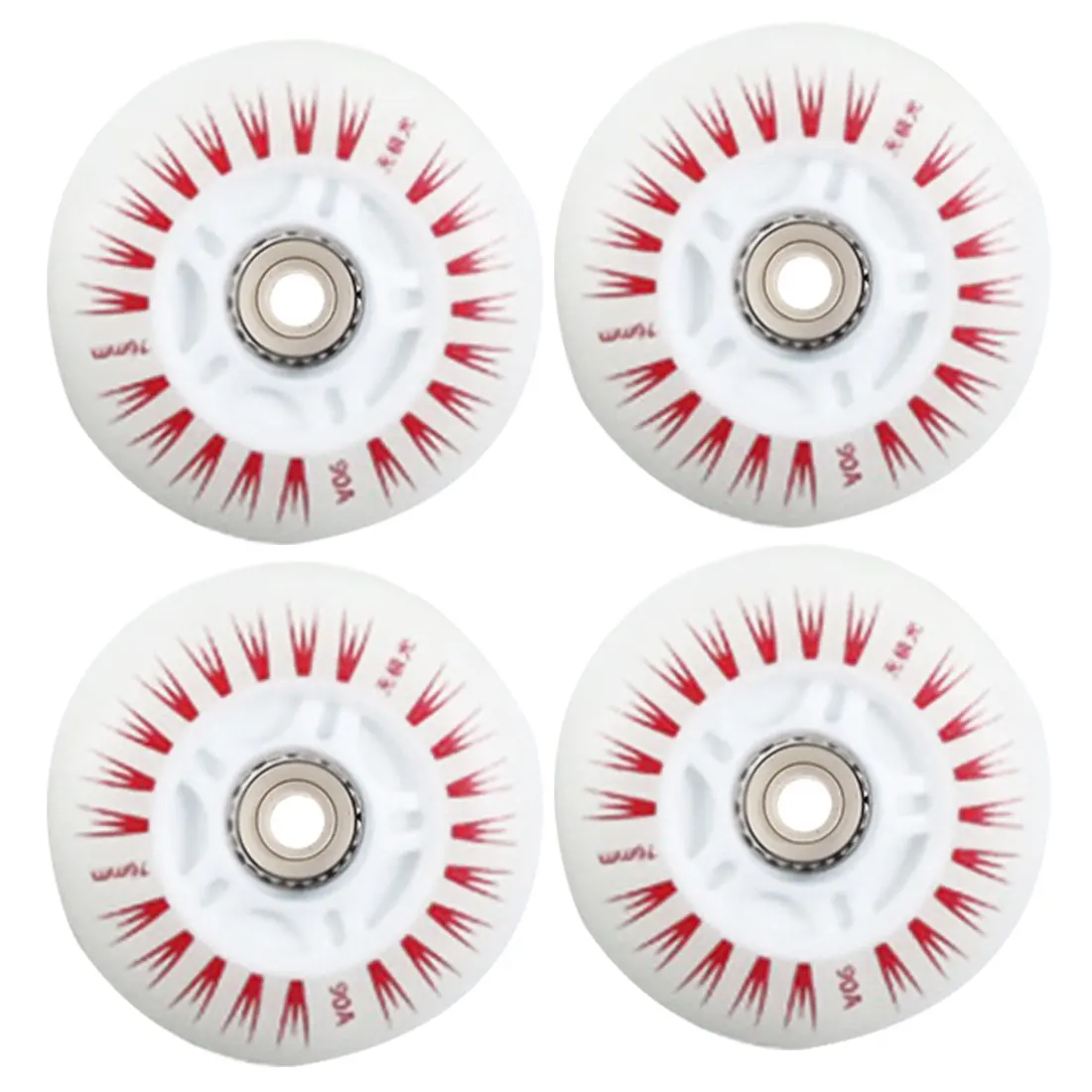 

Hot Selling Multicolor LED Flashing PU Wheel 76mm 70mm 64mm for Inline Skates 90A for Adults Kids High quality Roller Wheels