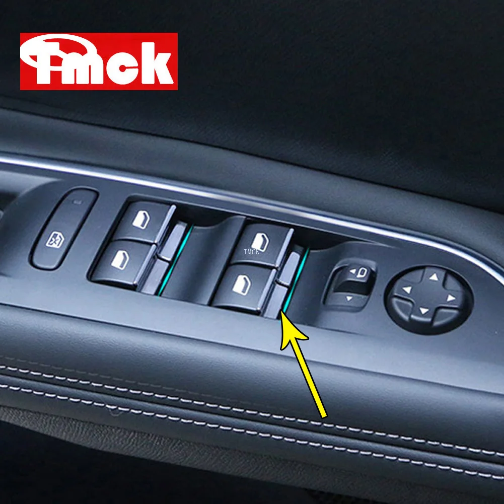 

For Peugeot 4008 5008 GT 2017 2018 2019 Car Styling Door Window Lift Control Button Switch Patch Trim Cover Sticker Accessories