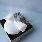 Элегантные вуалетки белые свадебные головные уборы для невесты для женщин сетчатая вуаль винтажные женские Формальные Коктейльные шляпы