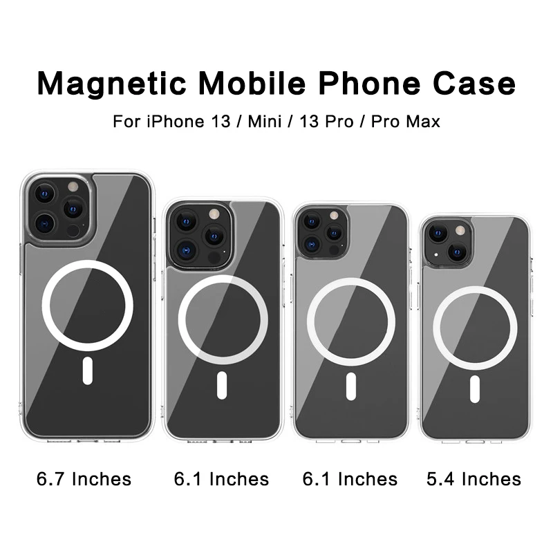 

TPU Clear Cover For IPhone 13 13 Pro Max 13 MINI Case Wireless Charging Shockproof Magnectic Case For Iphone13 Protection Cover