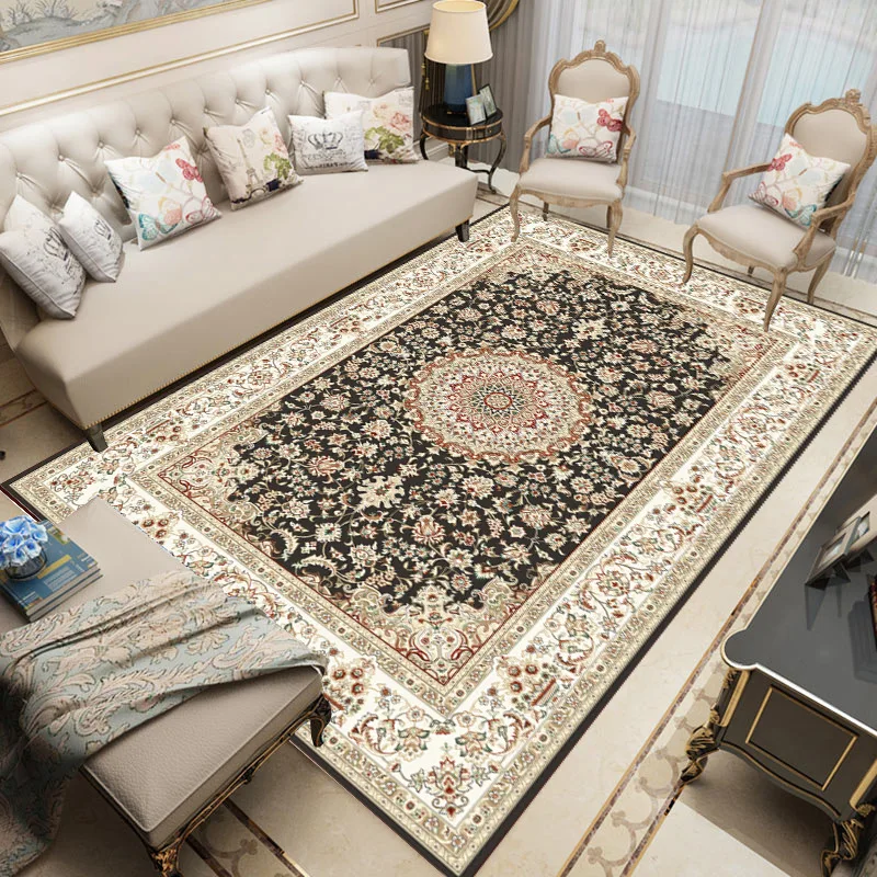 

Classical European Persian Rugs Printed Carpets For Home Living Room Large Carpet Bedroom Parlor Coffee Table Thickened Rug Mat