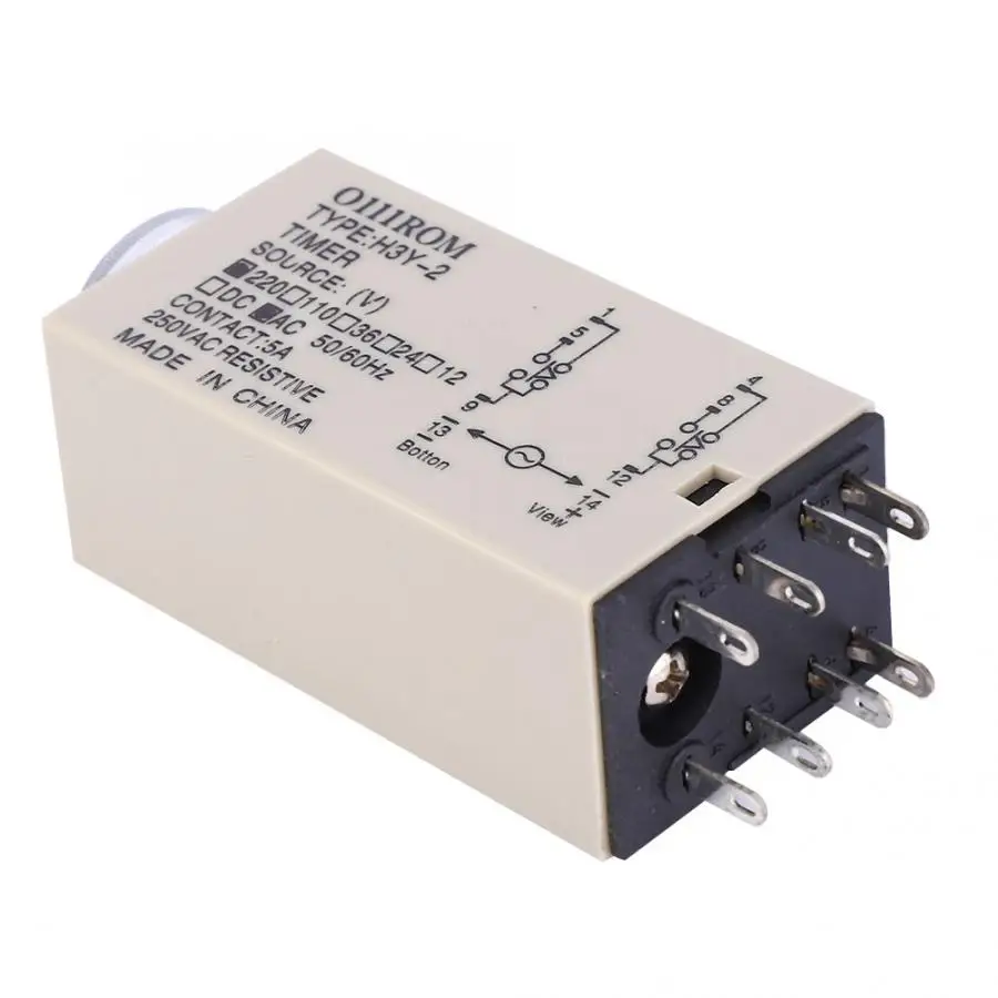 Реле времени Модуль H3Y 2 реле таймер задержки включения 0 3 м минут 8 Pin 24 в 110 В 220